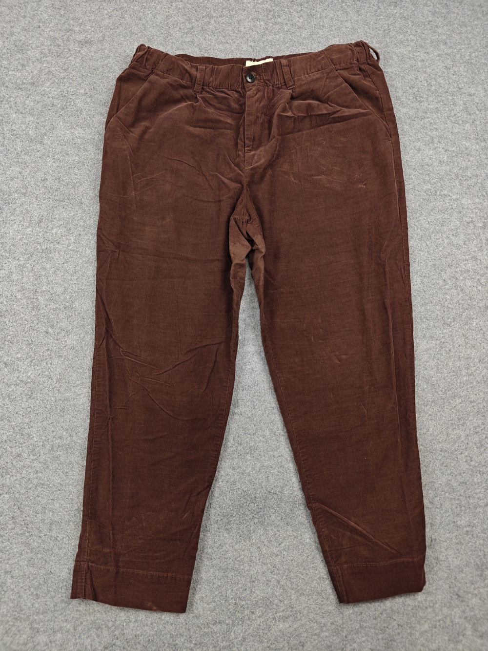 Madewell Pants Womens Large Brown Corduroy Jogger Elastic Waist Cuffed